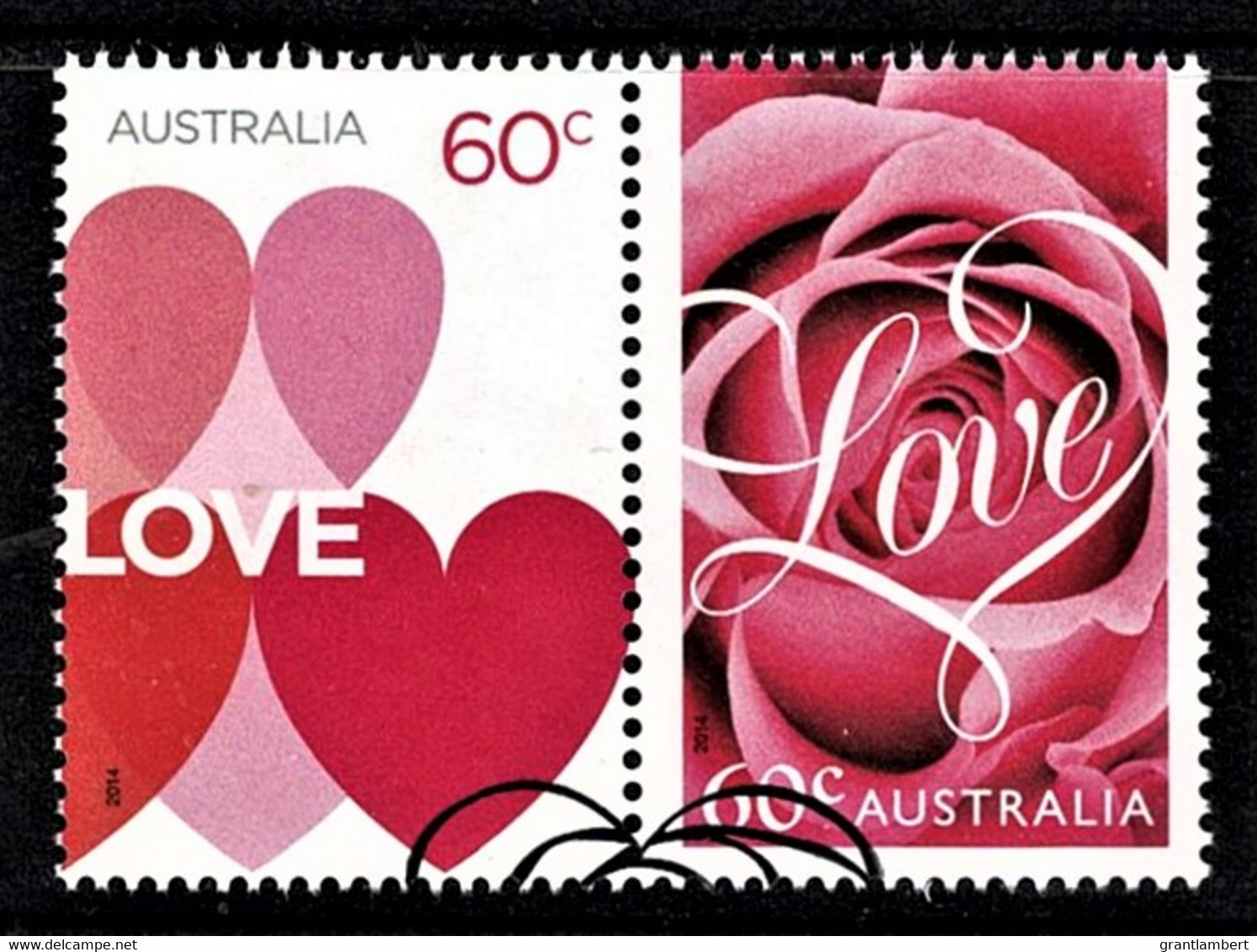 Australia 2014 Romance - Love Set Of 2 Used - Used Stamps