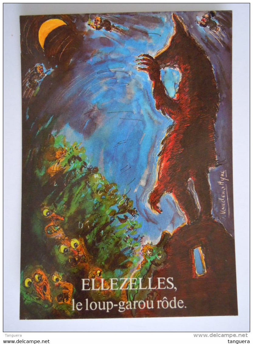 Ellezelles Le Loup-garou Rôde Aquarelle Jacques Vandewattyne Edit Amis Du Folklore - Ellezelles