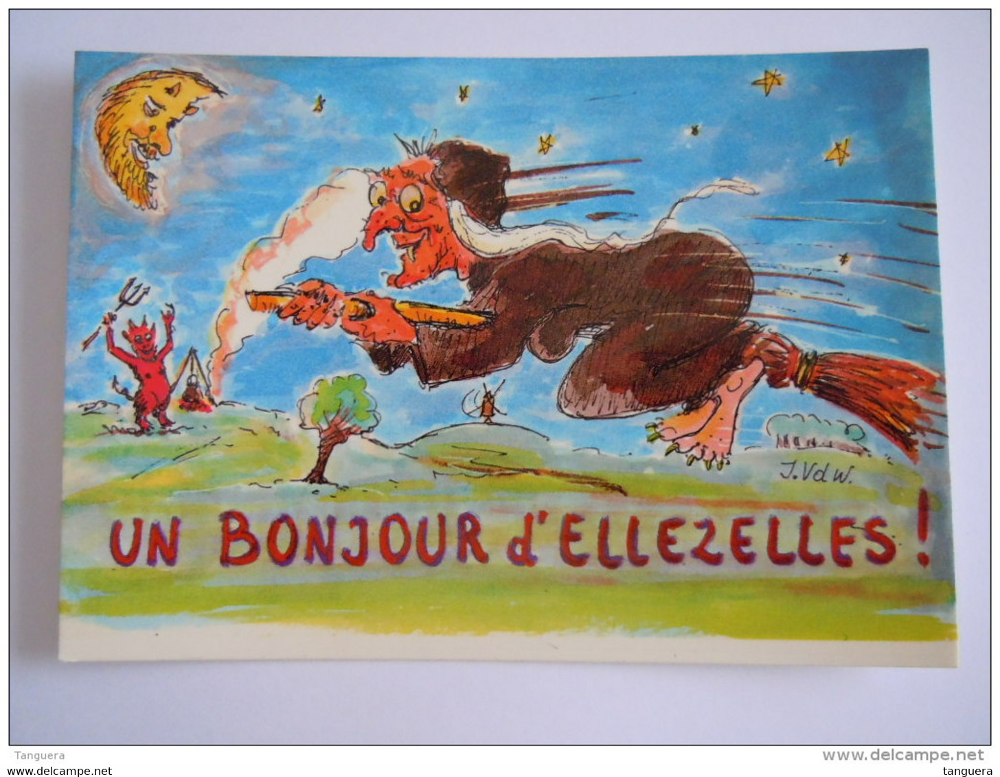 Ellezelles Un Bonjour De Sorcière Aquarelle Jacques Vandewattyne Edit Amis Du Folklore - Ellezelles