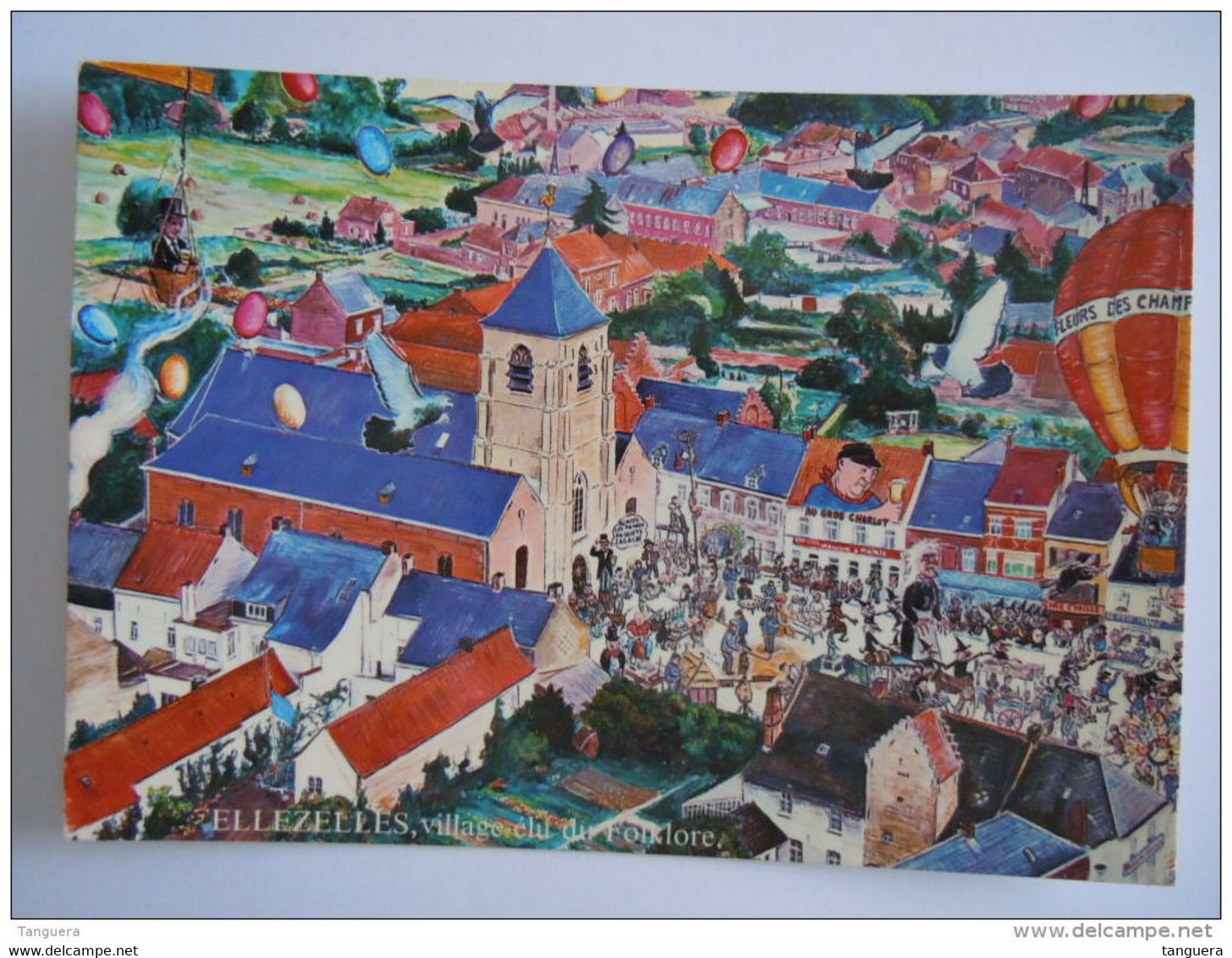 Ellezelles Village élu Du Folklore Aquarelle Jacques Vandewattyne Edit Amis Du Folklore - Ellezelles