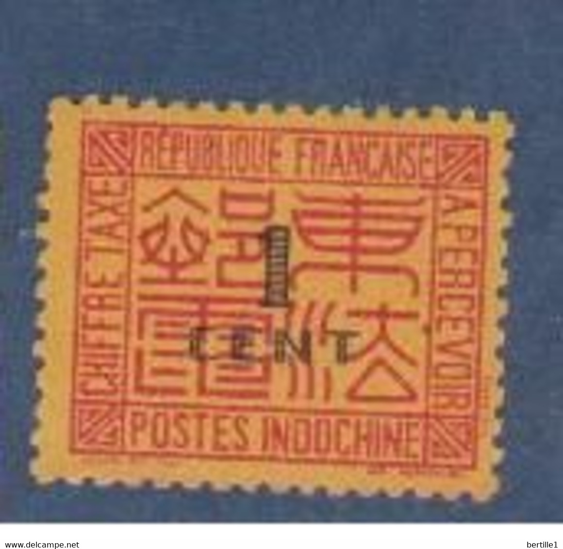 INDOCHINE     N° YVERT  :  TAXE 60 NEUF SANS GOMME        ( S G     2 / 34 ) - Postage Due