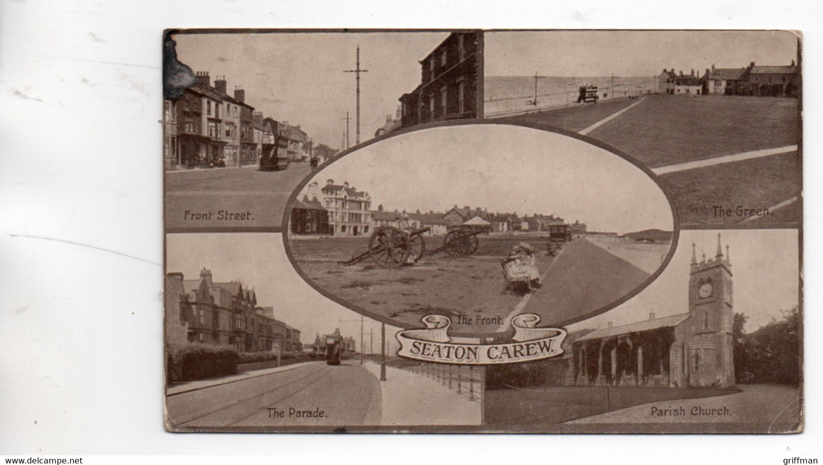 SEATON CAREW THE FRONT THE PARADE FRONT STREET THE GREEN PARISH CHURCH 1918 TBE - Andere & Zonder Classificatie