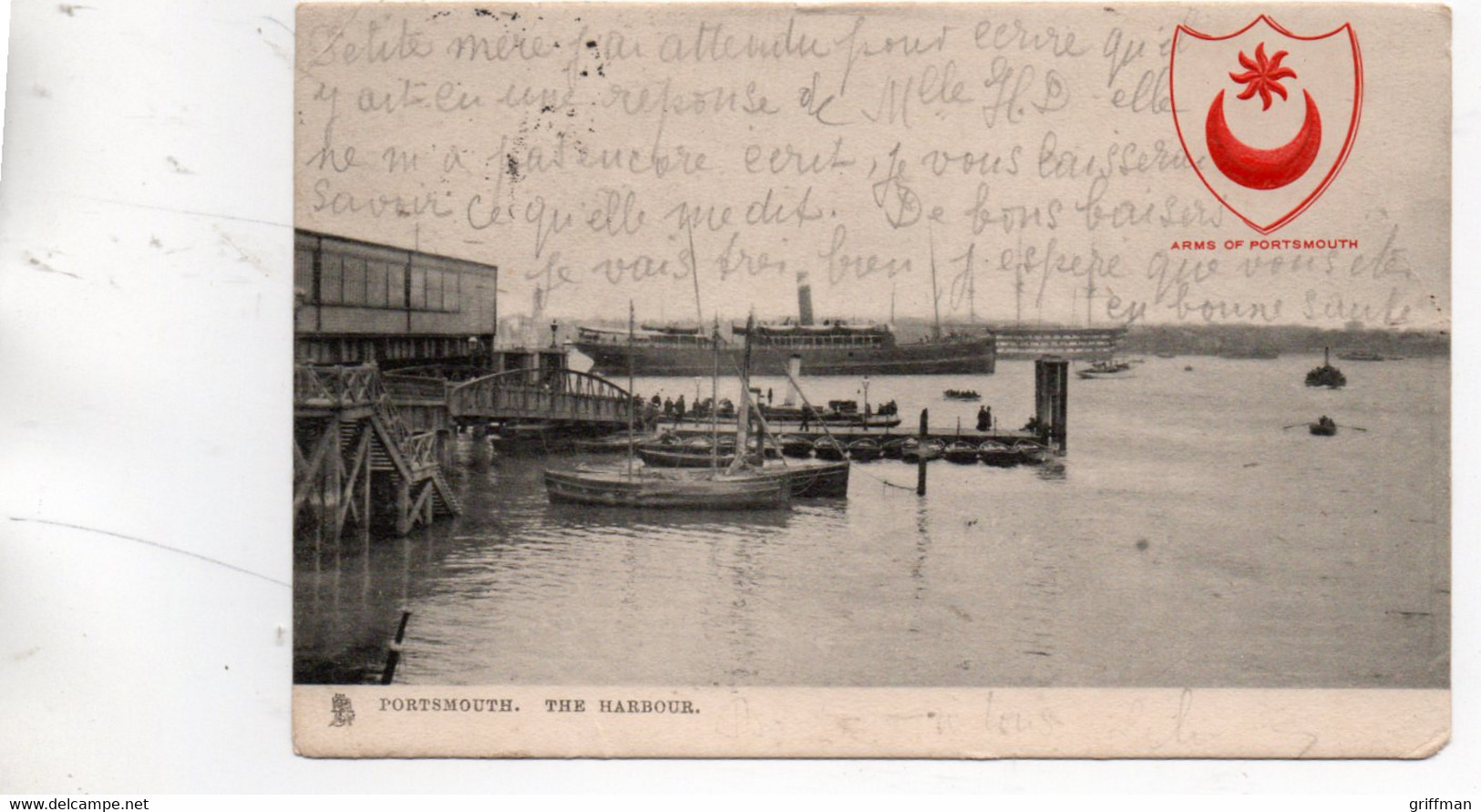 PORTSMOUTH THE HARBOUR ARMS EN RELIEF 1905 TBE - Portsmouth