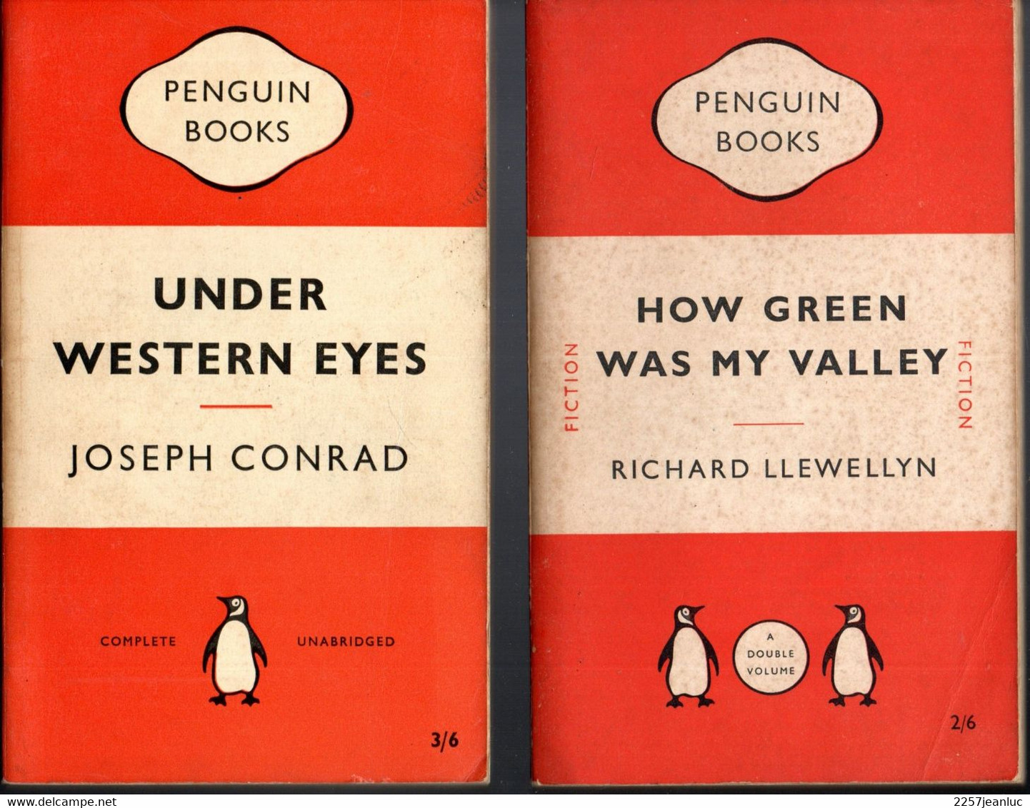 Penguin Books * How Green Was My Valley Richard LLewllyn * Under Western Eyes Joseph Conrad - Sonstige & Ohne Zuordnung