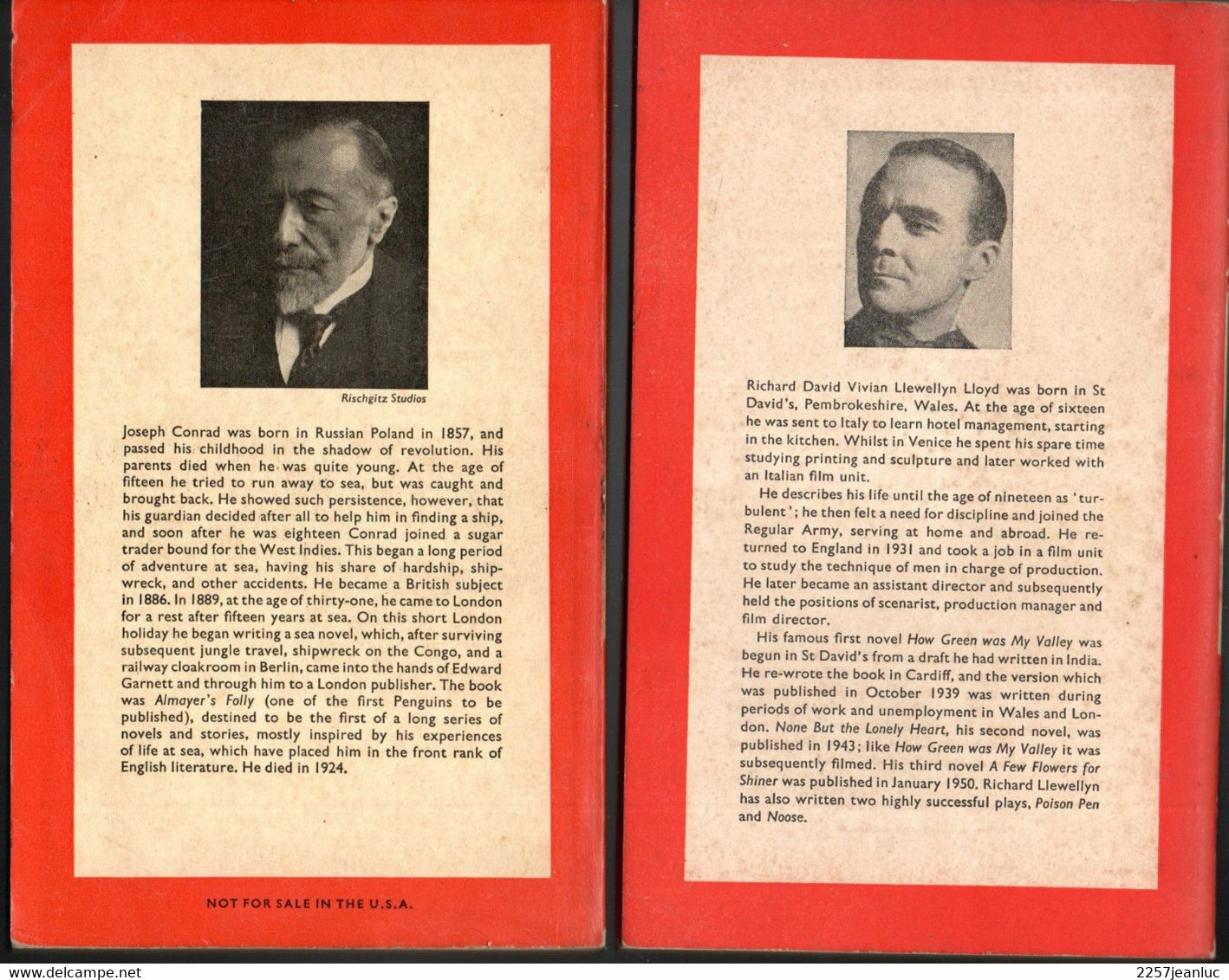 Penguin Books * How Green Was My Valley Richard LLewllyn * Under Western Eyes Joseph Conrad - Andere & Zonder Classificatie