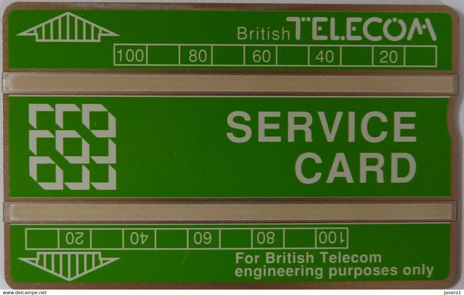 ENGLAND : BTS005 SERVICE Green/white Band ( Batch: 111K00875) MINT - BT Engineer BSK Service : Emissioni Di Test