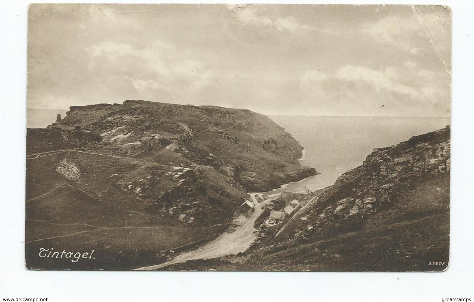 Cornwall     Postcard   Tintagel Posted 1941 Frith's - Falmouth