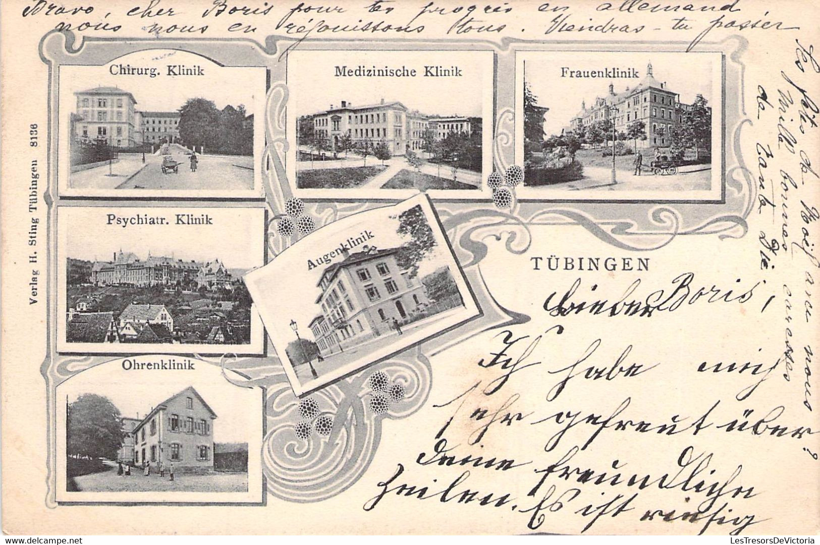 CPA Tubingen - Carte Multivues - Oblitéré à Tubingen En 1905  - Carte Précurseur - Tübingen