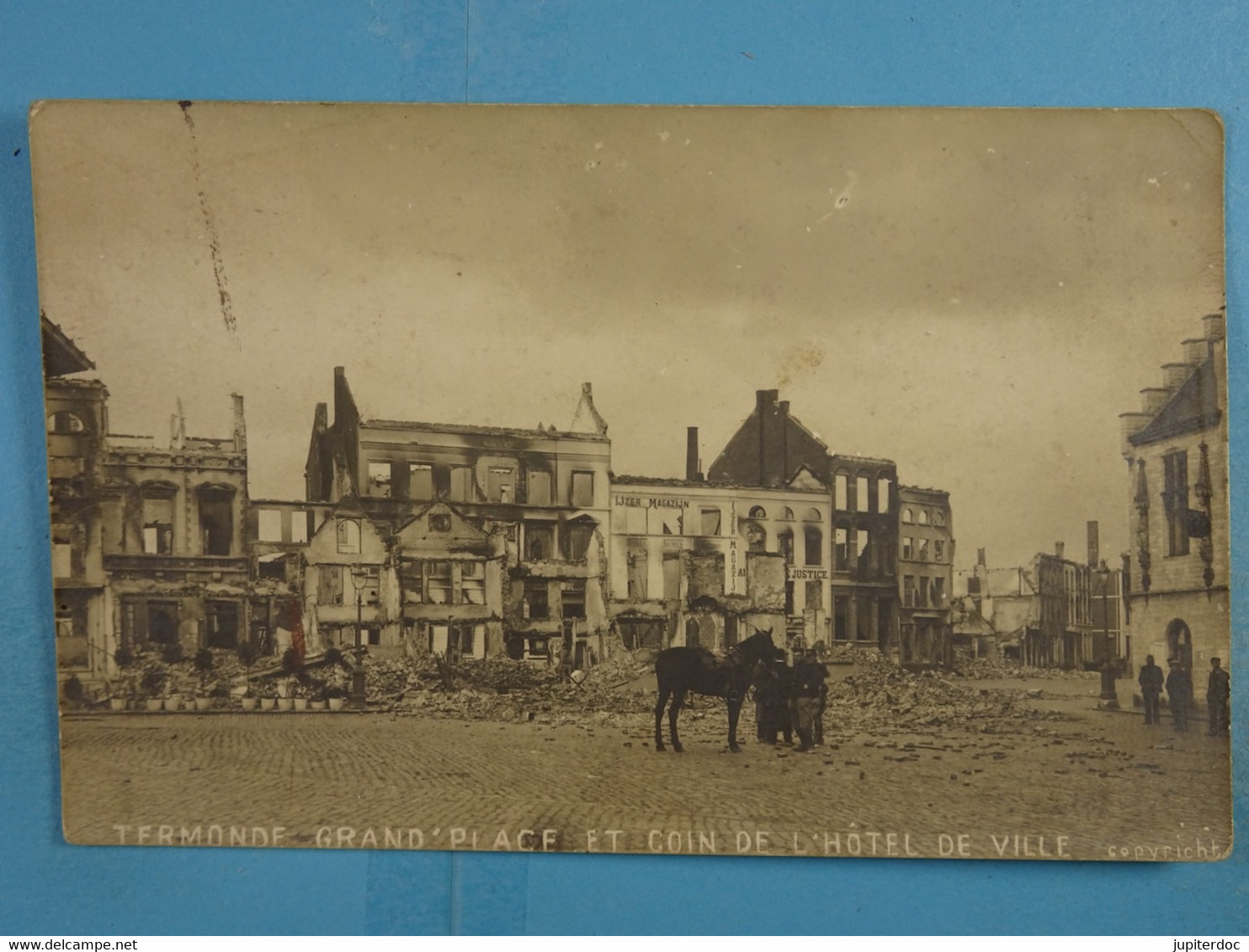 Carte Photo Termonde Grand'Place Et Coin De L'Hôtel De Ville - Dendermonde