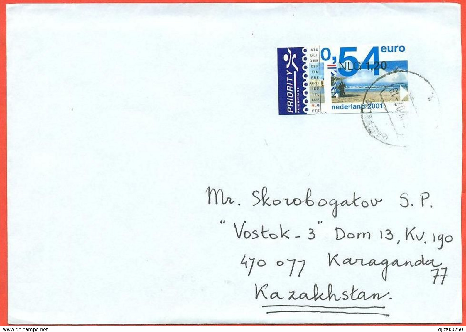 Netherlands 2002.  The Envelope  Passed Through The Mail.  Airmail. - Cartas & Documentos