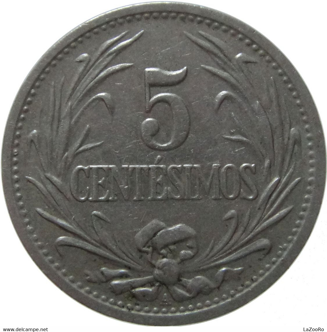 LaZooRo: Uruguay 5 Centesimos 1901 XF - Uruguay