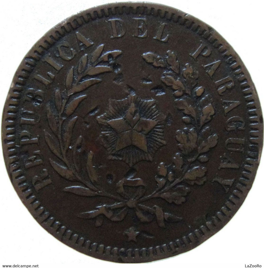 LaZooRo: Paraguay 2 Centesimos 1870 VF - Paraguay