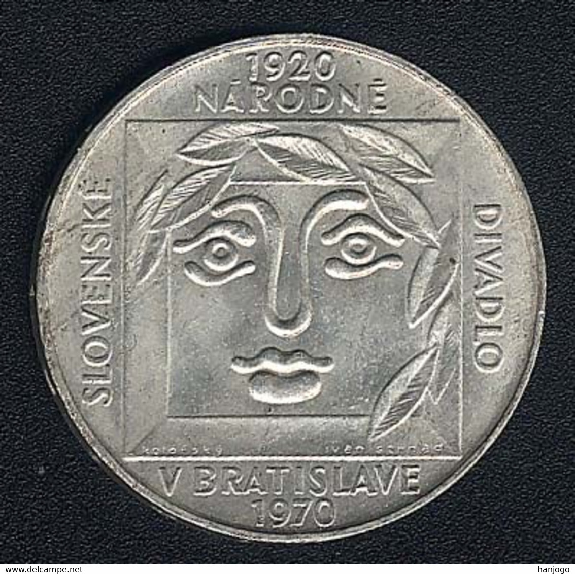 Tschechoslowakei, 25 Korun 1970, Nationaltheater, Silber, UNC - Tchécoslovaquie