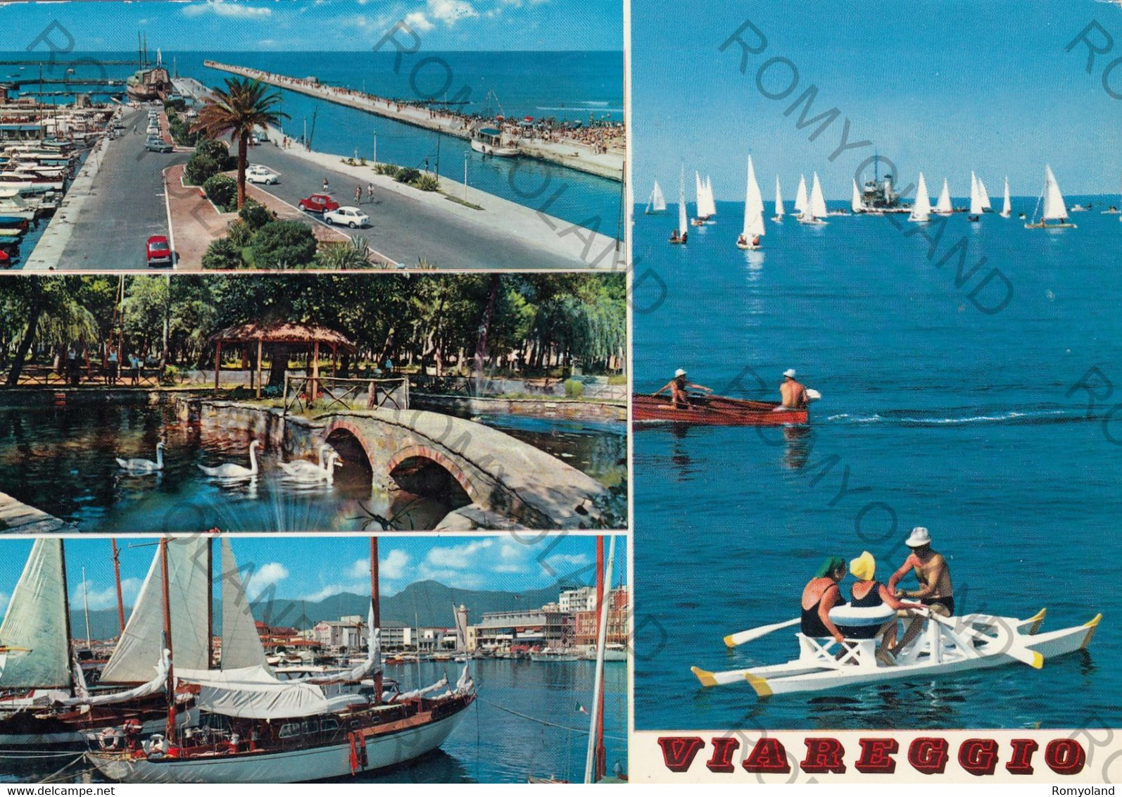 CARTOLINA  VIAREGGIO,TOSCANA,MARE,SOLE,LUNGOMARE,VACANZA,SPIAGGIA,ESTATE,BARCHE A VELA,BELLA ITALIA,VIAGGIATA 1967 - Viareggio