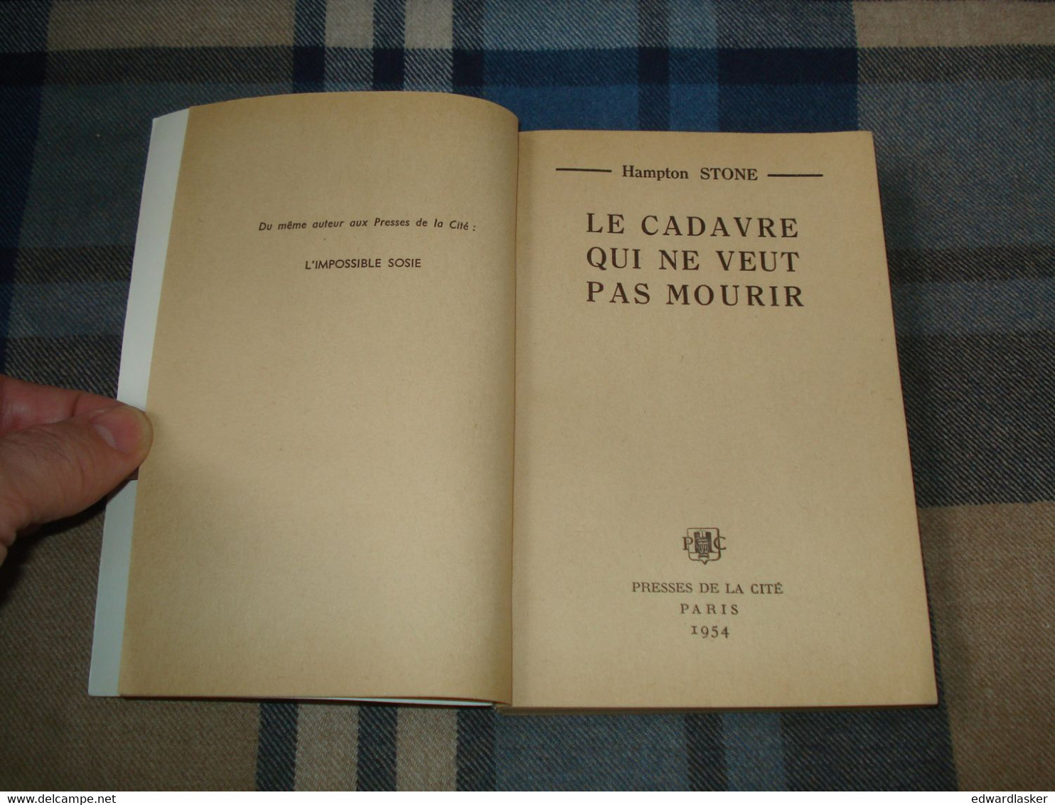 Un MYSTERE N°189 : Le CADAVRE Qui Ne Veut Pas Mourir /Hampton Stone - Novembre 1954 - Presses De La Cité