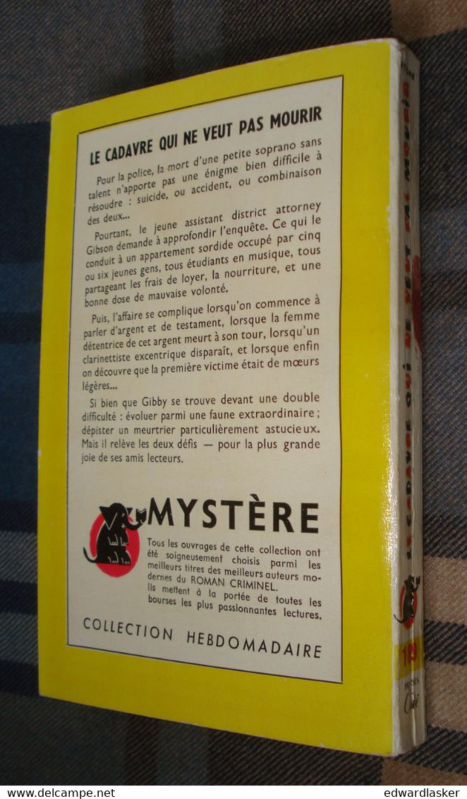 Un MYSTERE N°189 : Le CADAVRE Qui Ne Veut Pas Mourir /Hampton Stone - Novembre 1954 - Presses De La Cité