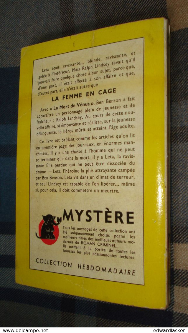 Un MYSTERE N°188 : FEMME En CAGE /Ben Benson - Octobre 1954 - Presses De La Cité