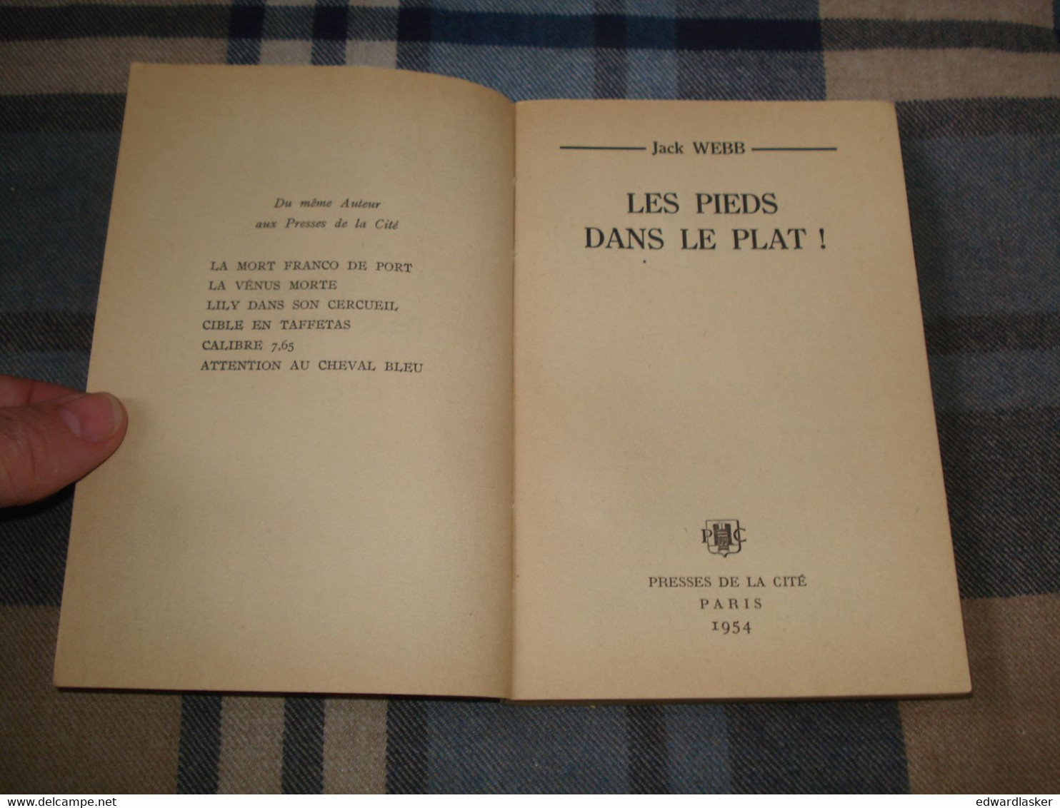 Un MYSTERE N°185 : Les PIEDS Dans Le PLAT /Jack Webb - Octobre 1954 - TBE [1] - Presses De La Cité