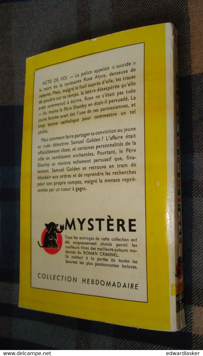 Un MYSTERE N°185 : Les PIEDS Dans Le PLAT /Jack Webb - Octobre 1954 - TBE [1] - Presses De La Cité