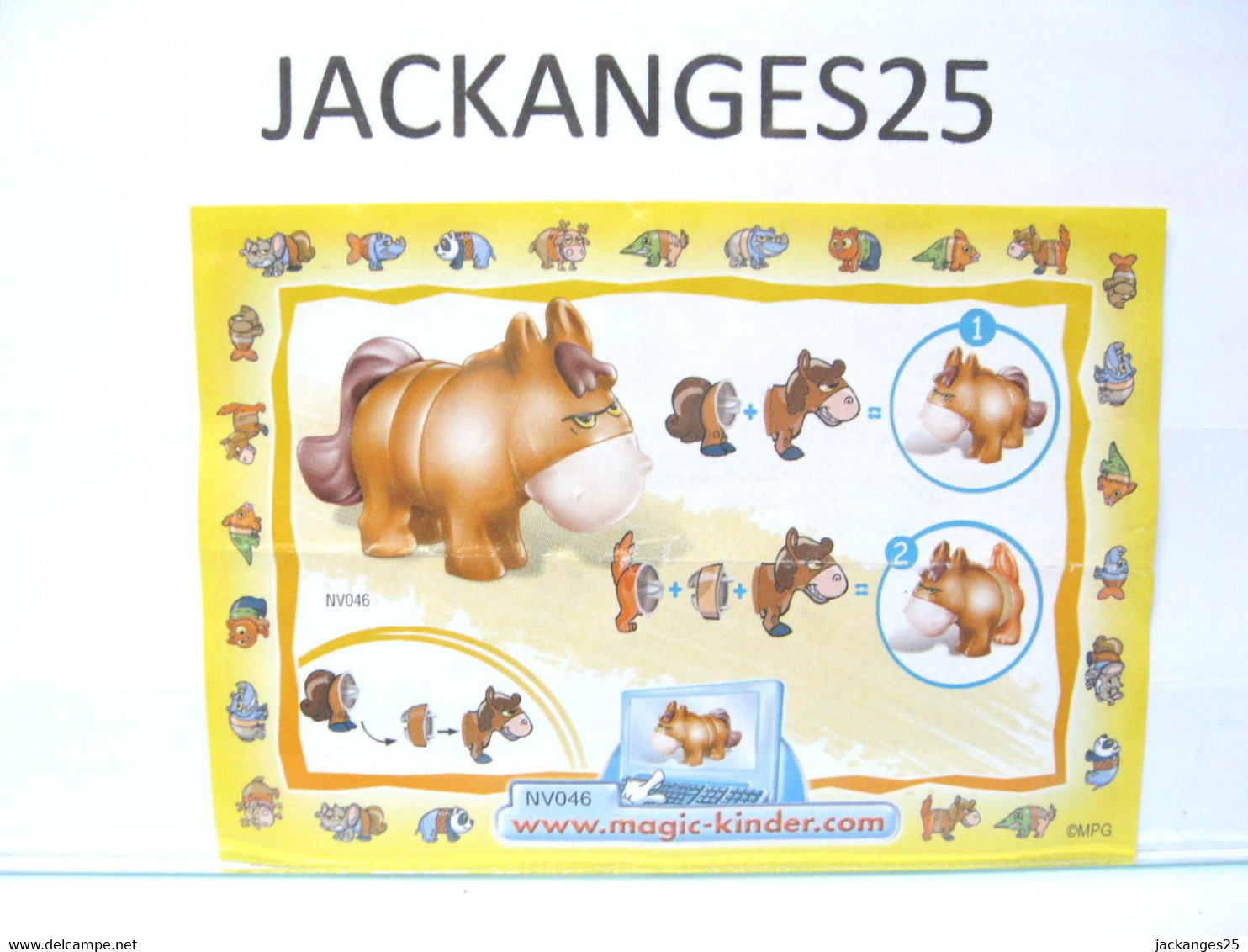 KINDER MPG NV 46 A CHEVAL ANIMAUX NATURE NATOONS TIERE 2008 + BPZ A - Familles