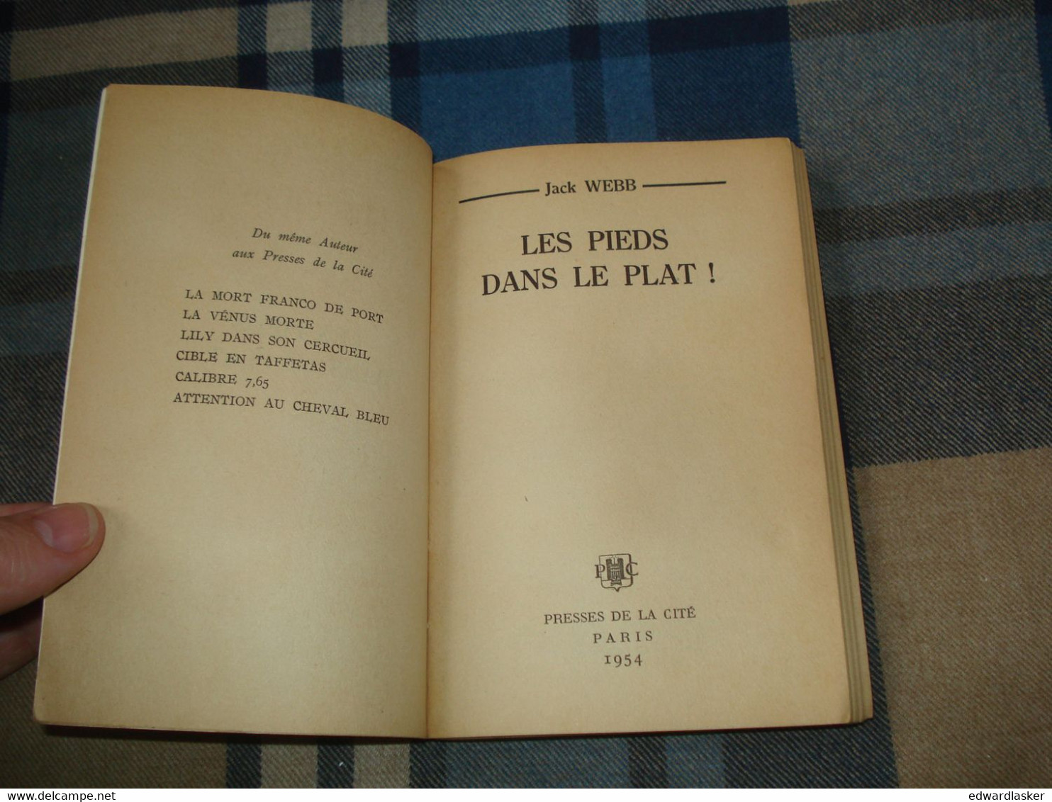 Un MYSTERE N°185 : Les PIEDS Dans Le PLAT /Jack Webb - Octobre 1954 - BE [2] - Presses De La Cité