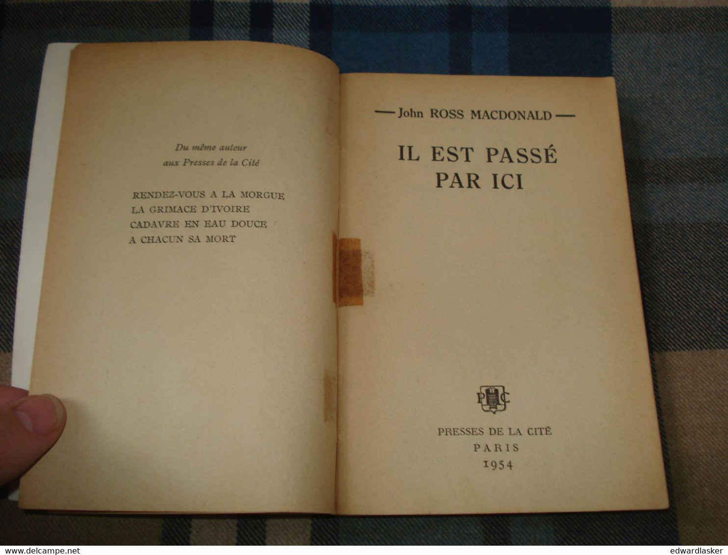 Un MYSTERE N°184 : Il Est Passé Par Ici /John Ross MacDonald - Septembre 1954 [2] - Presses De La Cité