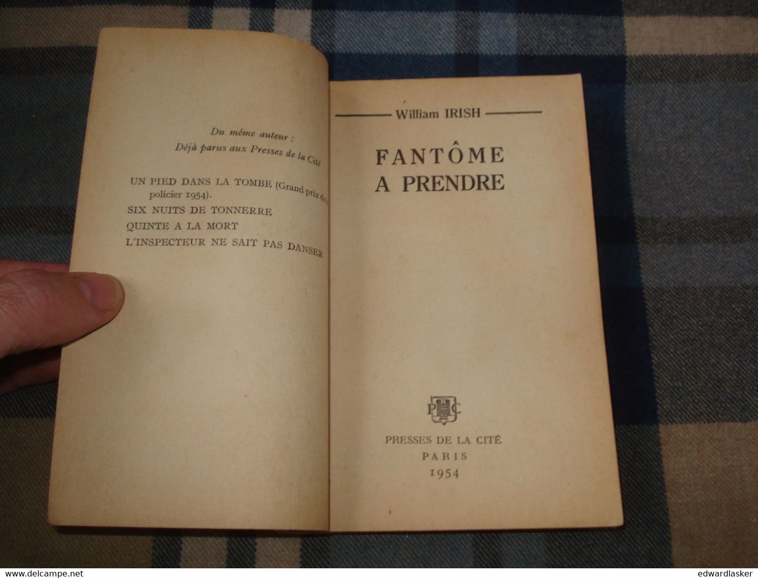 Un MYSTERE N°176 : FANTÔME à Prendre /William Irish - Juillet 1954 - Presses De La Cité