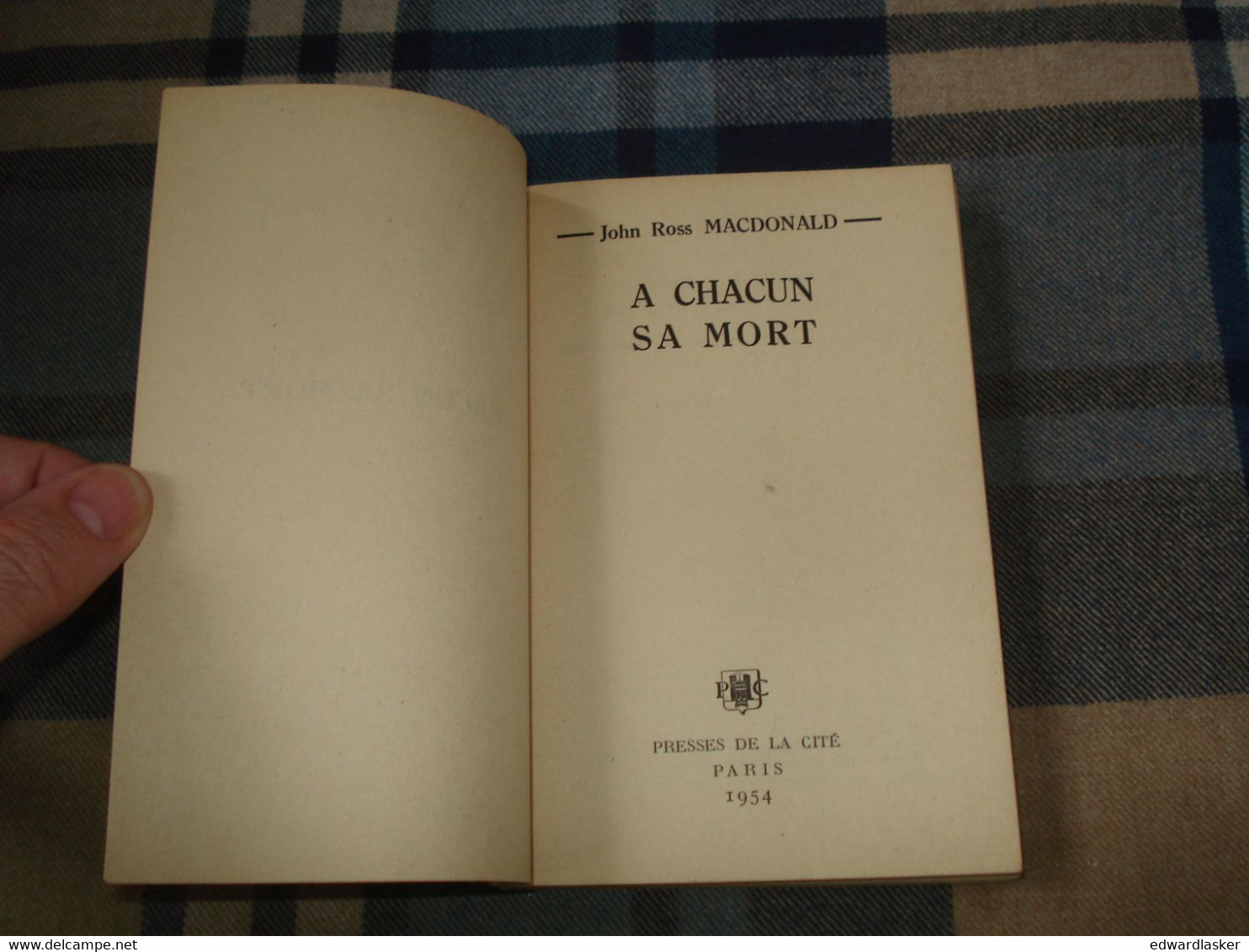 Un MYSTERE N°179 : A CHACUN Sa MORT /John Ross MacDonald - Mars 1954 - Presses De La Cité