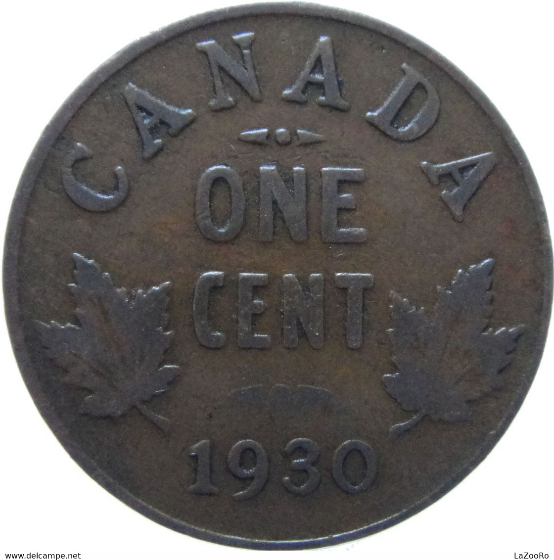 LaZooRo: Canada 1 Cent 1930 VF Hate - Canada