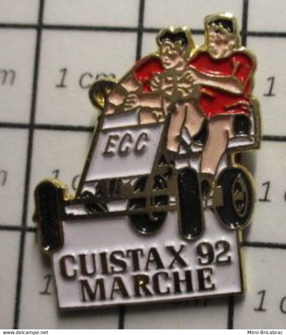 3619 Pin's Pins / Beau Et Rare / THEME : SPORTS / VOITURES A PEDALES ? ECC CUSTAX 92 MARCHE - Automobilismo - F1