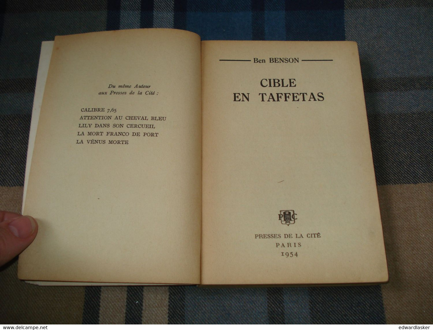 Un MYSTERE N°166 : CIBLE En TAFFETAS /Ben BENSON - Avril 1954 - Presses De La Cité