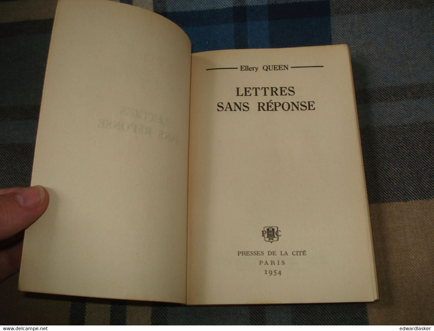 Un MYSTERE N°161 : LETTRES Sans RÉPONSE /Ellery QUEEN - Mars 1954 - Presses De La Cité