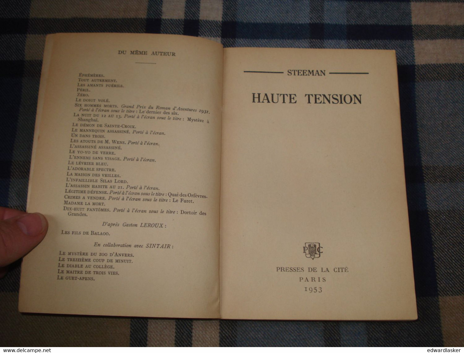 Un MYSTERE N°156 : HAUTE TENSION /Stanislas-André STEEMAN - Décembre 1953 - Presses De La Cité