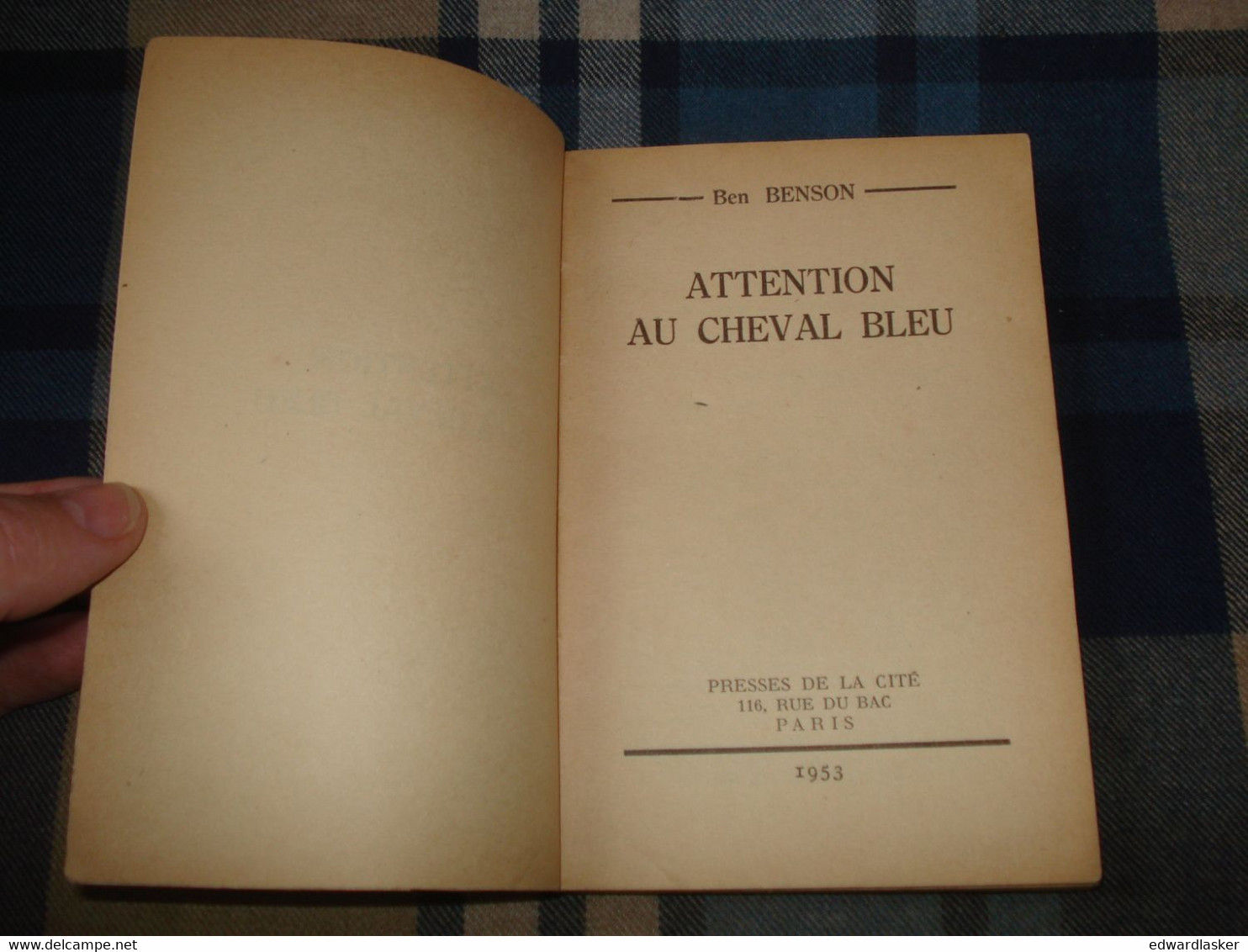 Un MYSTERE N°123 : Attention Au CHEVAL Bleu /Ben BENSON - Janvier 1953 - Presses De La Cité