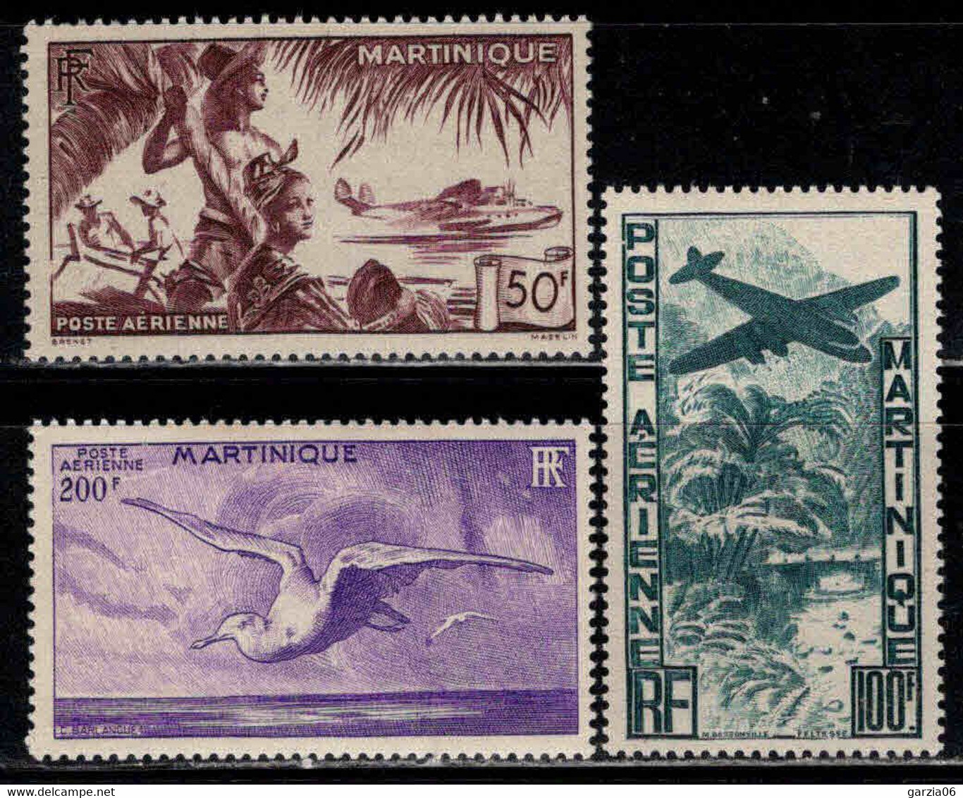 Martinique - 1946  - PA 13 à 15  - Neufs ** - MNH - Airmail