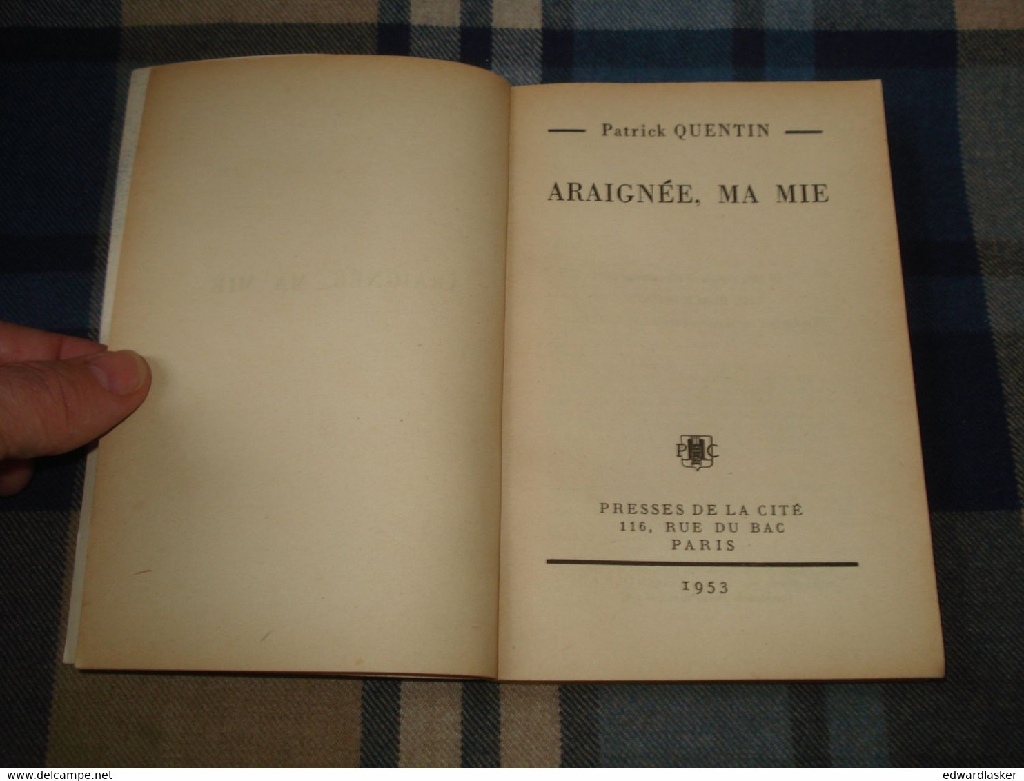 Un MYSTERE N°120 : ARAIGNÉE MA MIE ... /Patrick QUENTIN - Février 1953 - Presses De La Cité
