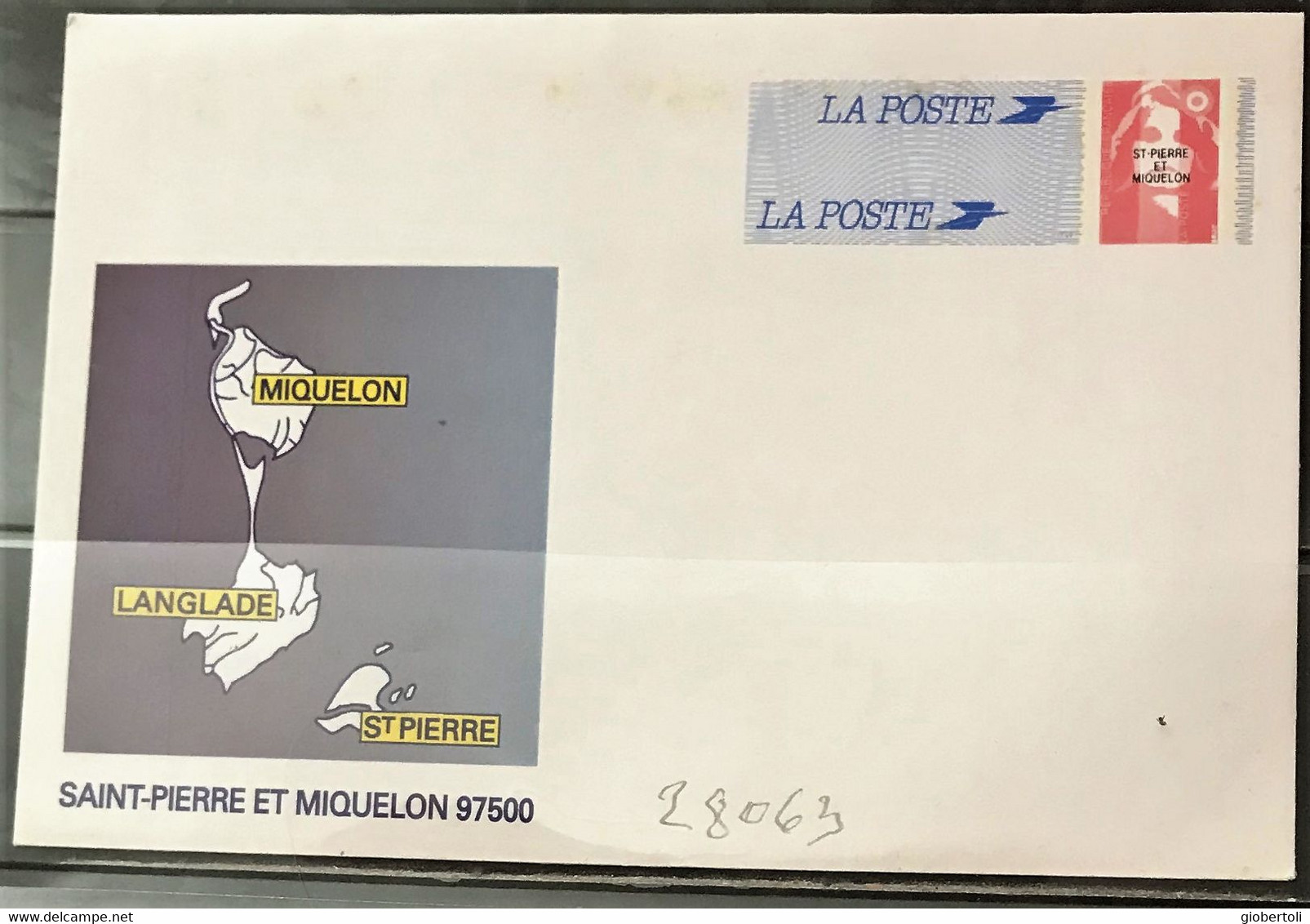St. Pierre E Miquelon: Intero, Stationery, Entier,  Mappa, Map, Carte - Inseln