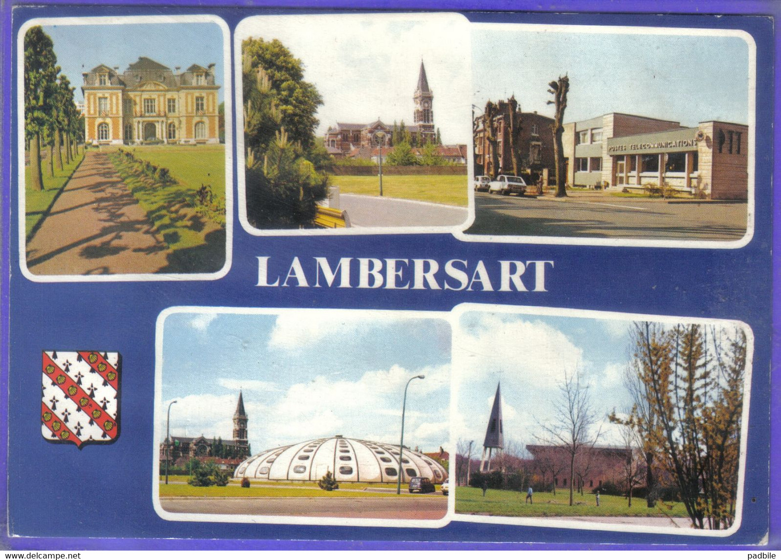 Carte Postale 59. Lambersart  Piscine Soucoupe  La Poste    Très Beau Plan - Lambersart