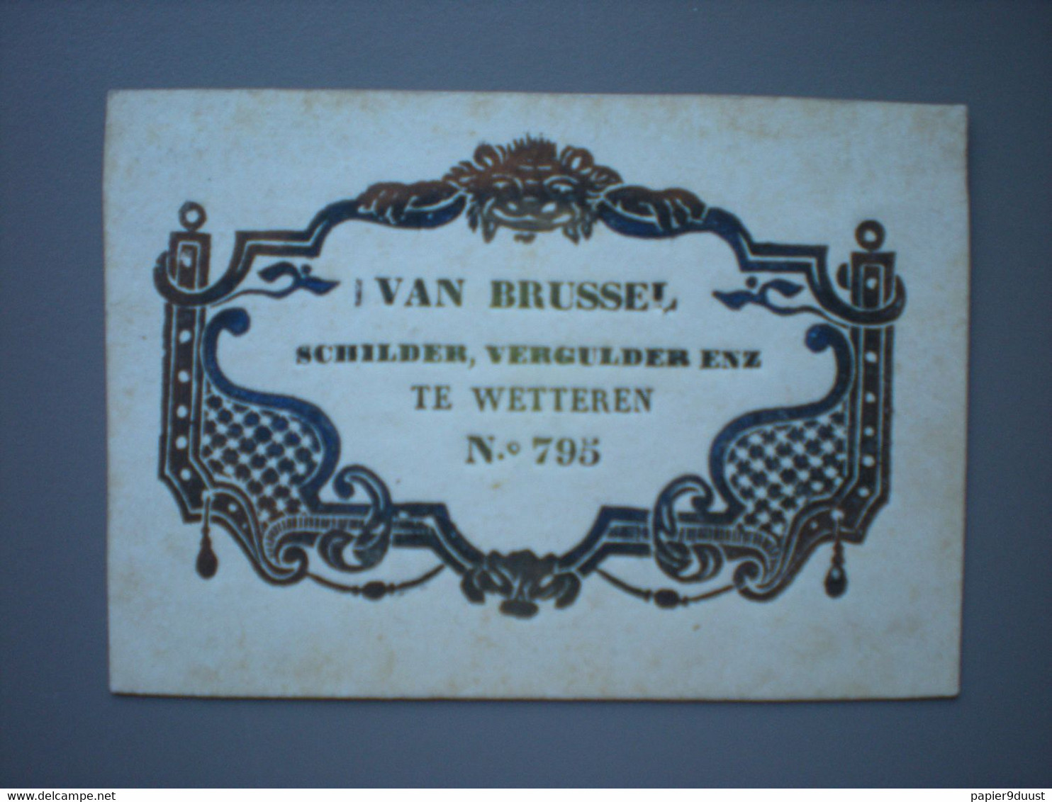 Wetteren - Adreskaartje - Schilder Van Brussel - Wetteren