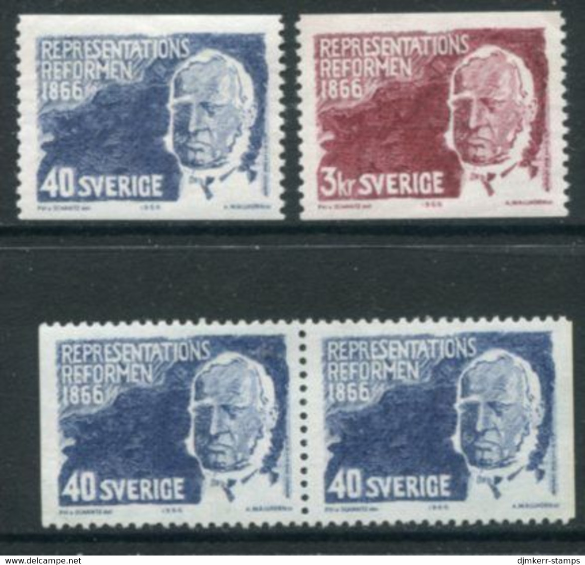 SWEDEN 1966 Centenary Of Constitutional Reform MNH / **.  Michel 553-54 - Nuovi