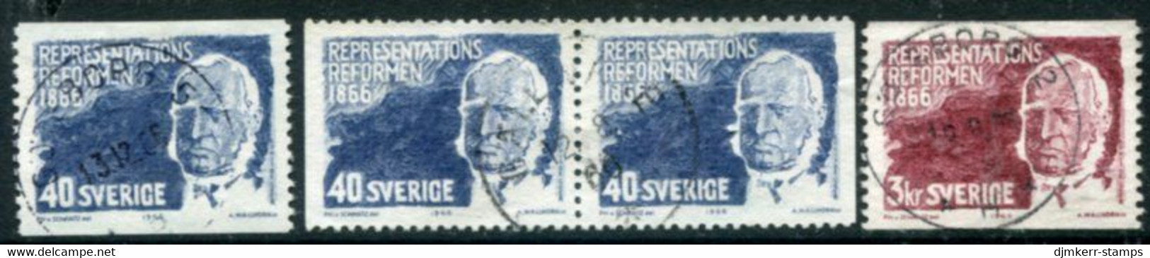 SWEDEN 1966 Centenary Of Constitutional Reform Used.  Michel 553-54 - Gebruikt