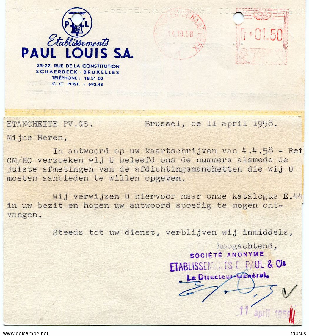 1958 2 Kaarten Van Ets PAUL LOUIS SA  - Ref 146 - ...-1959