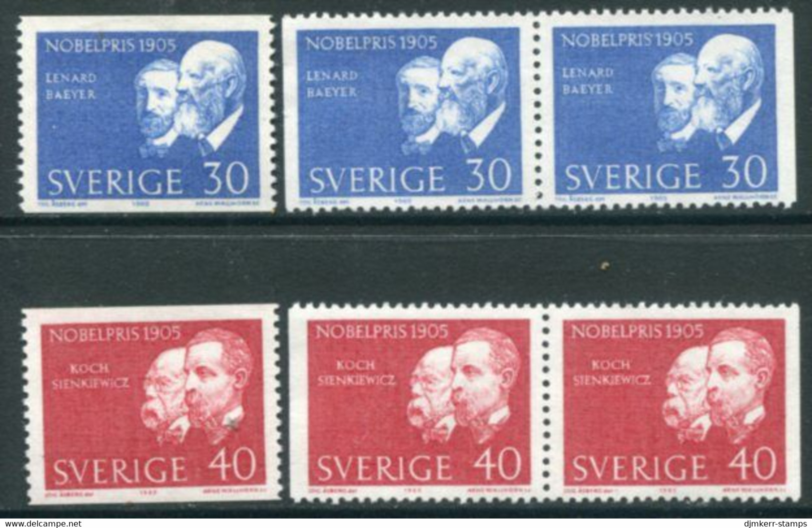 SWEDEN 1965 Nobel Laureates Of 1905 MNH / **.  Michel 542-43 - Nuovi
