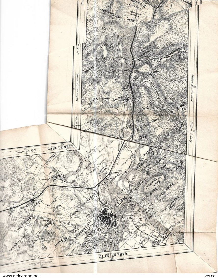 LIVRE - CARTE Dépliant RESEAU FERROVIAIRE ANCIEN / NANCY - SAARBRÜCK (Avant 1870) (16 Volets) 11x16,5 Cm - Europe