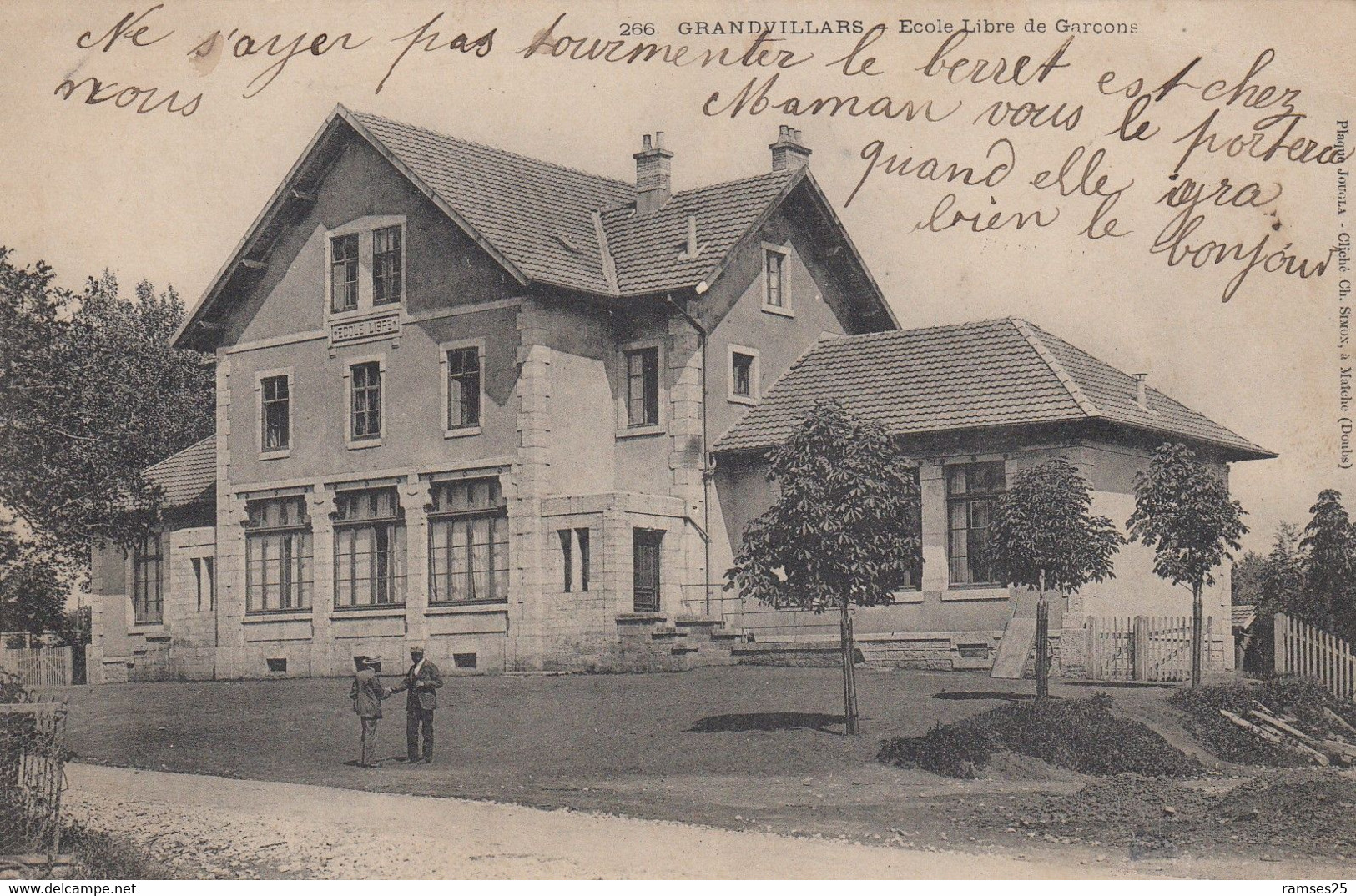 (T.de Belfort)  CPA  Grandvillars  école De Garçons - Grandvillars