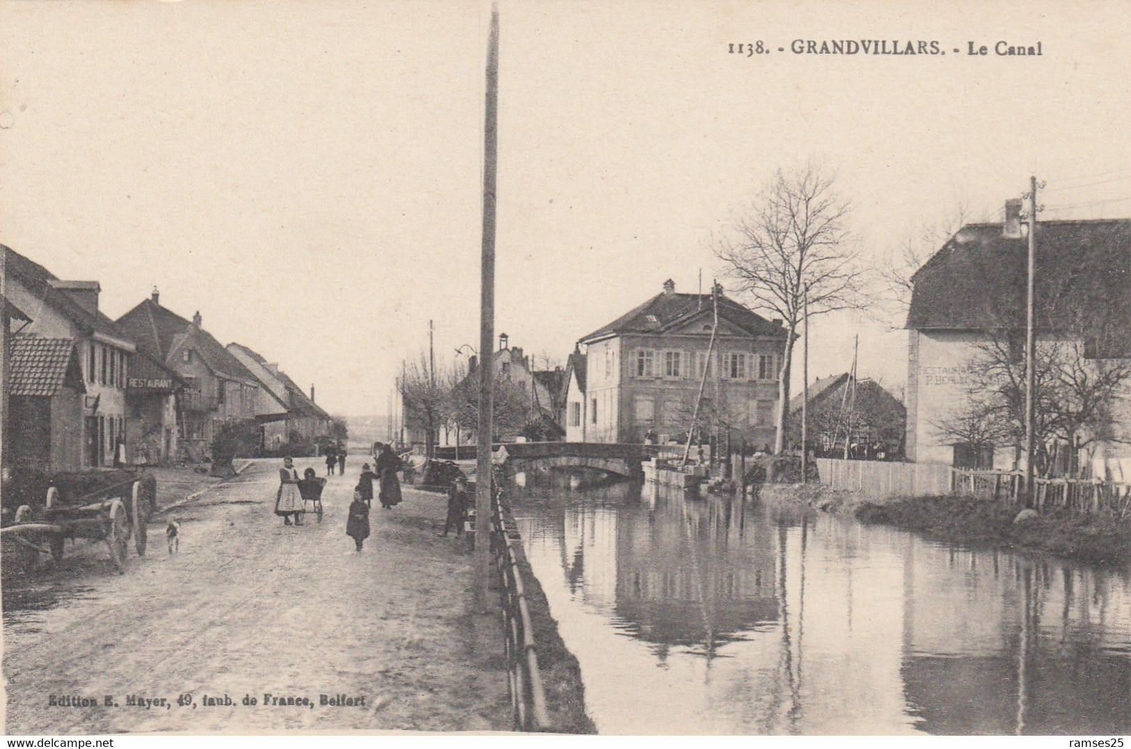(T.de Belfort)  CPA  Grandvillars  Le Canal - Grandvillars