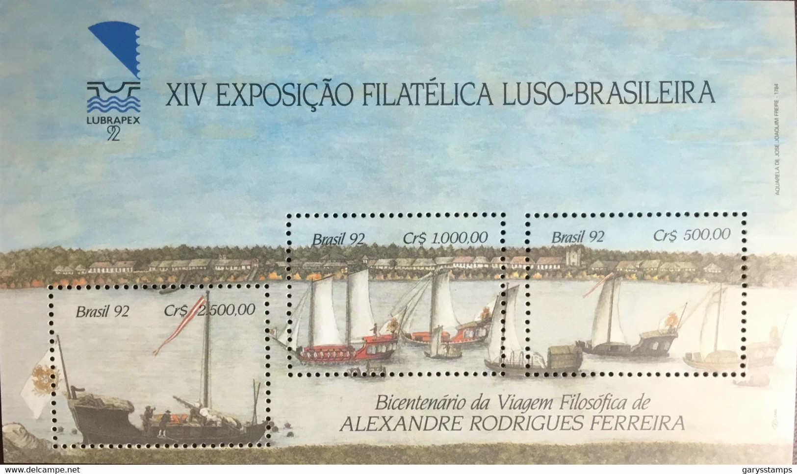 Brazil 1992 Lubrapex Ships Minisheet MNH - Autres & Non Classés