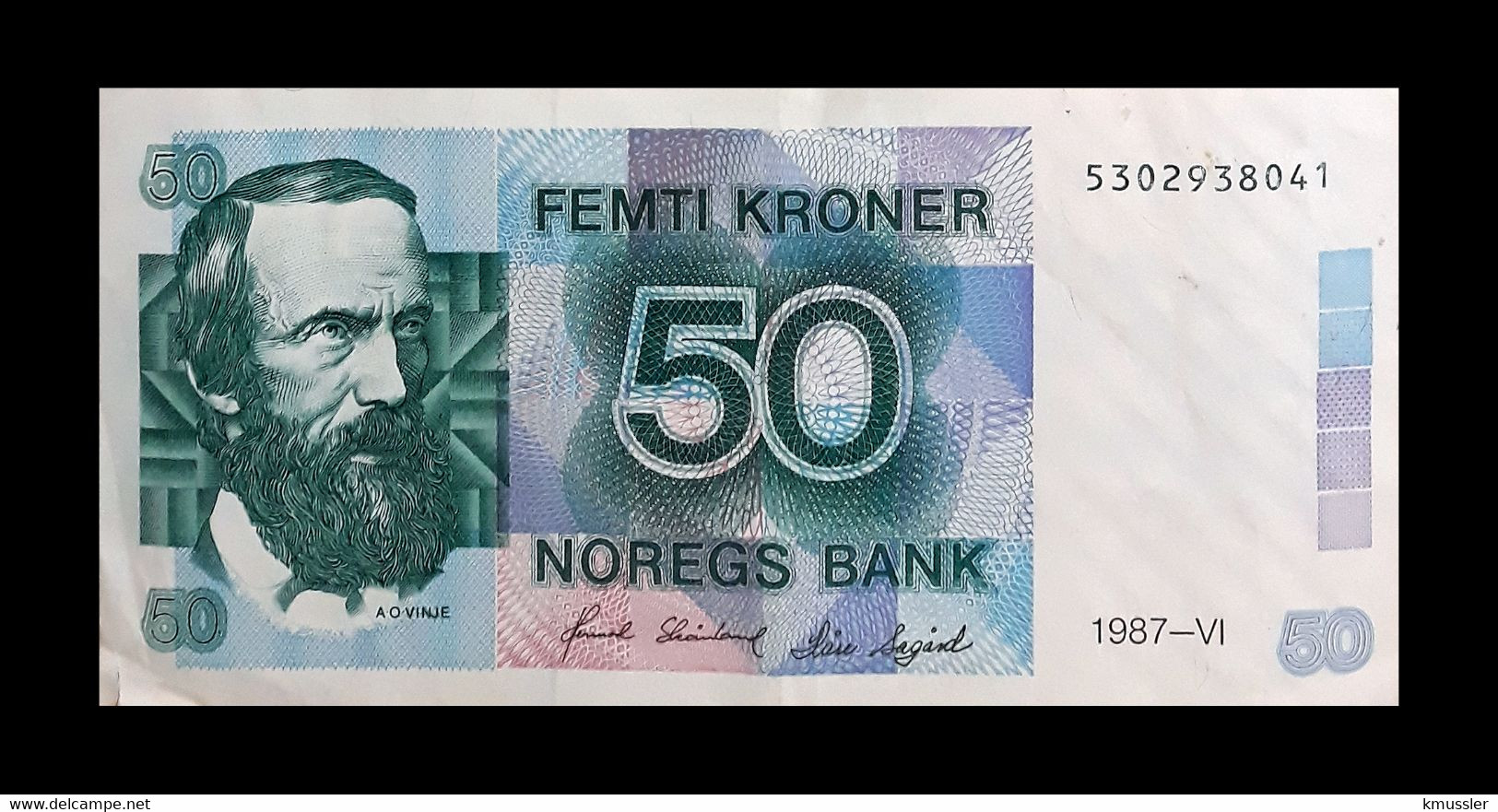 # # # Banknote Norwegen (Norway) 50 Kroner 1986 UNC # # # - Norvège