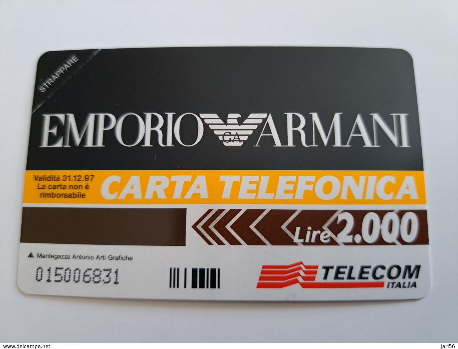 ITALIA  TELECOM ITALIA    LIRE 2000   EMPORIA ARMANI   / MINT    ** 10222** - Sonstige & Ohne Zuordnung