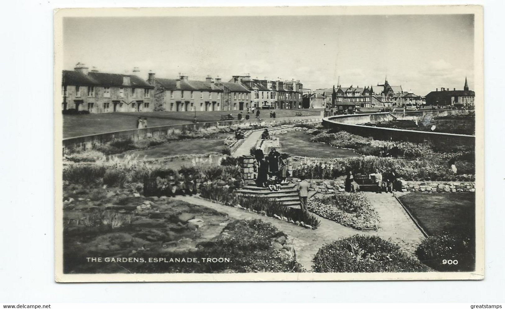 Scotland Postcard Troon Ayreshire . Rp The Gardens Esplanade - Ayrshire